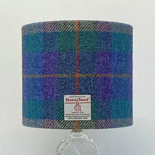 Load image into Gallery viewer, Purple &amp; Blue Tartan Harris Tweed Lampshade - 20% Discount Applied At Checkout
