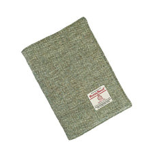 Load image into Gallery viewer, Sage Green Barleycorn Harris Tweed Padded A5 Notebook
