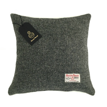 Load image into Gallery viewer, Mid Charcoal Grey Harris Tweed Cushion Cover
