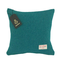 Load image into Gallery viewer, Teal &amp; Turquoise Herringbone Harris Tweed Cushion Cover
