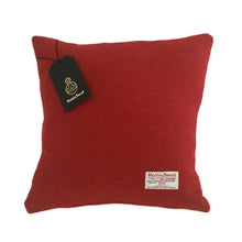 Load image into Gallery viewer, Berry Red Harris Tweed Cushion Cover
