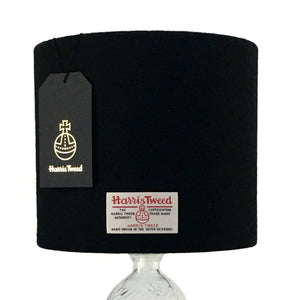 Black Harris Tweed Lampshade - 20% Discount Applied At Checkout