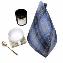 Load image into Gallery viewer, Blue Tartan Harris Tweed Tea Cosy
