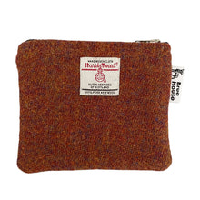 Load image into Gallery viewer, Copper Brown Harris Tweed Coin Purse
