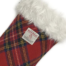 Load image into Gallery viewer, Royal Stewart Red Tartan Harris Tweed Christmas Stocking
