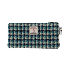 Load image into Gallery viewer, Blue Houndstooth Harris Tweed Standard Pencil Case

