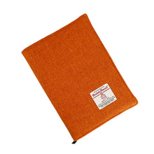 Load image into Gallery viewer, Orange Harris Tweed Padded A5 Notebook - Animal

