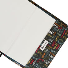 Load image into Gallery viewer, Orange Harris Tweed Padded A5 Notebook - Animal
