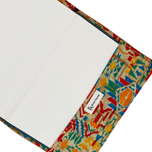 Orange Harris Tweed Padded A5 Notebook - Aztec