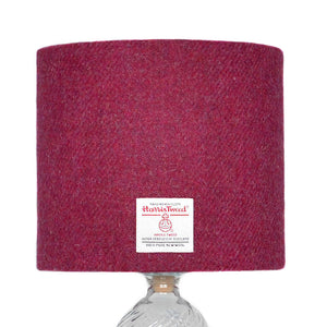 Raspberry Harris Tweed Lampshade - 20% Discount Applied At Checkout