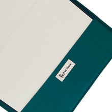 Load image into Gallery viewer, Teal &amp; Turquoise Herringbone Harris Tweed Notebook

