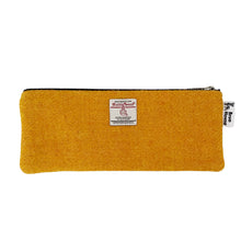 Load image into Gallery viewer, Yellow Harris Tweed Long Pencil Case
